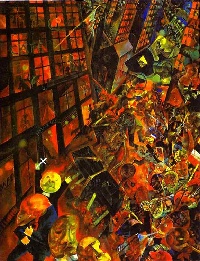Georg Grosz, I funerali di Oskar panizza, 1917-18